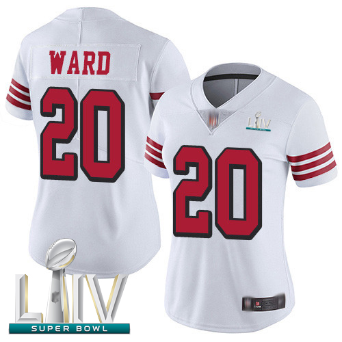 49ers #20 Jimmie Ward White Rush Super Bowl LIV Bound Women's Stitched Football Vapor Untouchable Limited Jersey