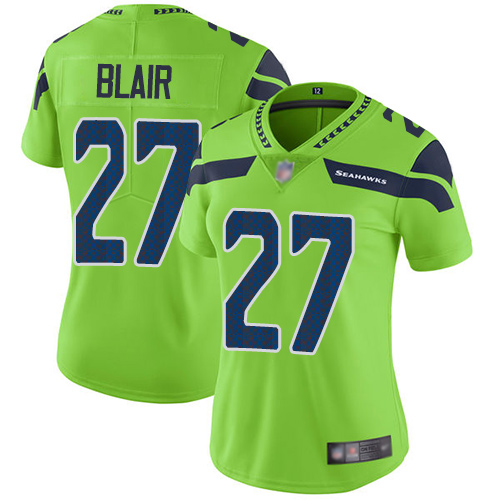 Seahawks #27 Marquise Blair Green Women's Stitched Football Limited Rush Jersey