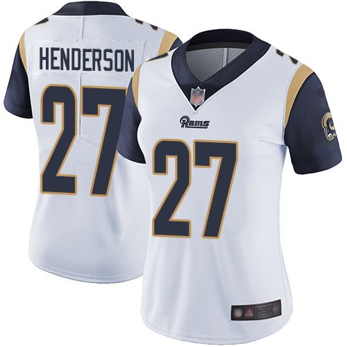 Rams #27 Darrell Henderson White Women's Stitched Football Vapor Untouchable Limited Jersey Rams #27 Darrell Henderson White Women's Stitched Football Vapor Untouchable Limited Jersey