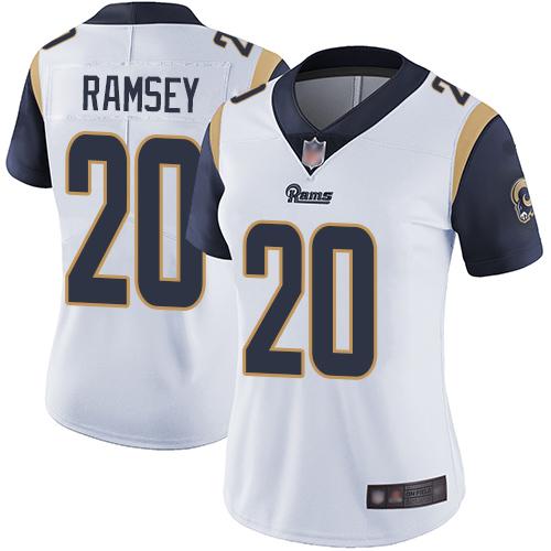 Rams #20 Jalen Ramsey White Women's Stitched Football Vapor Untouchable Limited Jersey