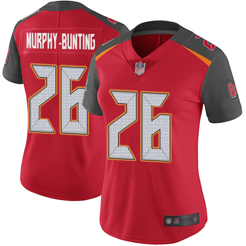 Buccaneers #26 Sean Murphy-Bunting Red Team Color Women's Stitched Football Vapor Untouchable Limited Jersey