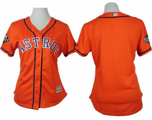 Astros Blank Orange Alternate 2019 World Series Bound Women's Stitched Baseball Jersey Astros Blank Orange Alternate 2019 World Series Bound Women's Stitched Baseball Jersey