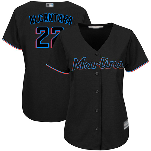 Marlins #11 JT Realmuto Black Alternate Women's Stitched Baseball Jersey