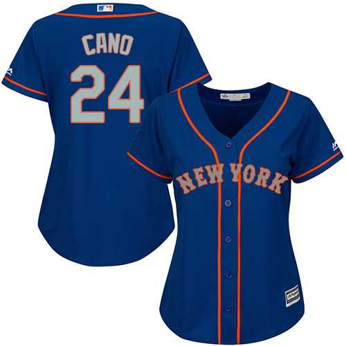 Mets #24 Robinson Cano Blue(Grey NO.) Alternate Women's Stitched Baseball Jersey Mets #24 Robinson Cano Blue(Grey NO.) Alternate Women's Stitched Baseball Jersey