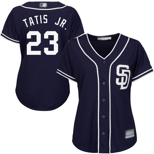 Padres #23 Fernando Tatis Jr. Navy Blue Alternate Women's Stitched Baseball Jersey Padres #23 Fernando Tatis Jr. Navy Blue Alternate Women's Stitched Baseball Jersey