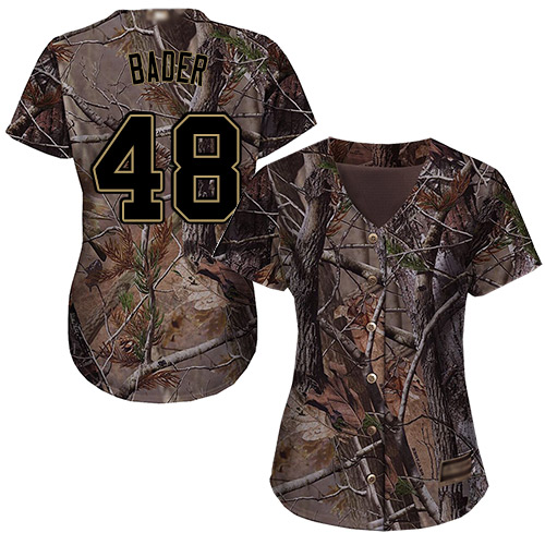 Cardinals #48 Harrison Bader Camo Realtree Collection Cool Base Women's Stitched Baseball Jersey