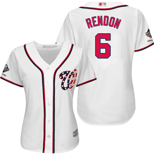 Nationals #6 Anthony Rendon White Home 2019 World Series Champions Women's Stitched Baseball Jersey