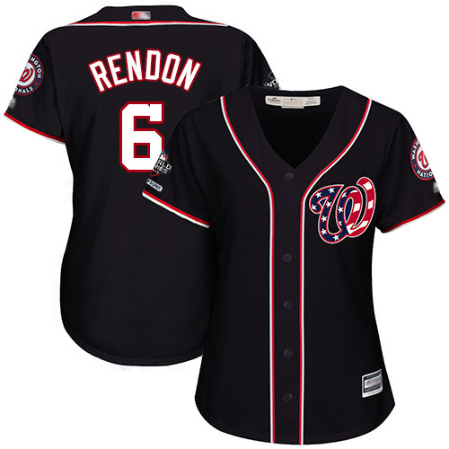 Nationals #6 Anthony Rendon Navy Blue Alternate 2019 World Series Champions Women's Stitched Baseball Jersey