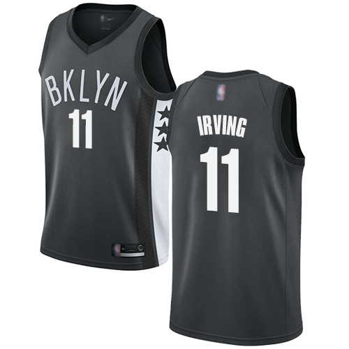 Nets #11 Kyrie Irving Gray Women's Basketball Swingman Statement Edition Jersey