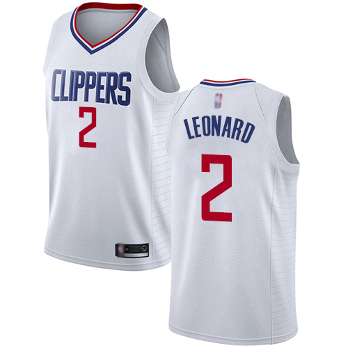 Clippers #2 Kawhi Leonard White Women's Basketball Swingman Association Edition Jersey