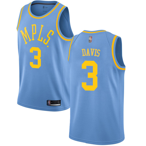 Lakers #3 Anthony Davis Royal Blue Women's Basketball Swingman Hardwood Classics Jersey