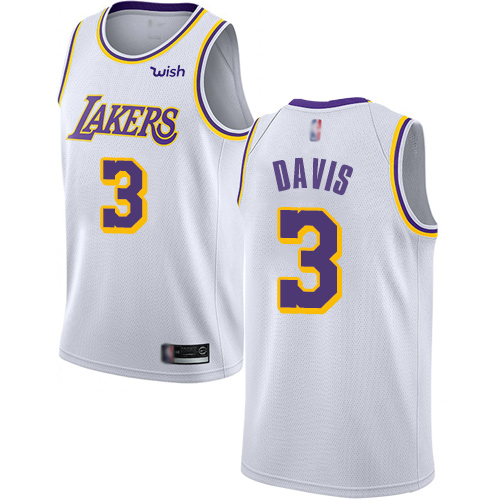Lakers #3 Anthony Davis White Women's Basketball Swingman Association Edition Jersey