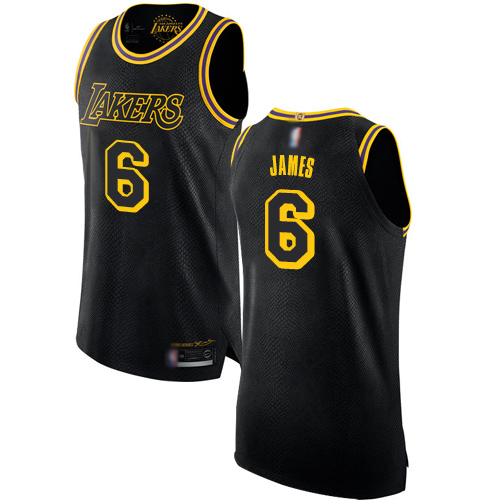 Lakers #6 LeBron James Black Women's Basketball Swingman City Edition Jersey
