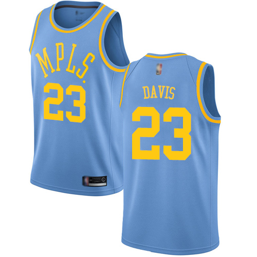 Lakers #23 Anthony Davis Royal Blue Women's Basketball Swingman Hardwood Classics Jersey