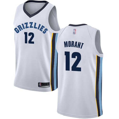 Grizzlies #12 Ja Morant White Women's Basketball Swingman Association Edition Jersey
