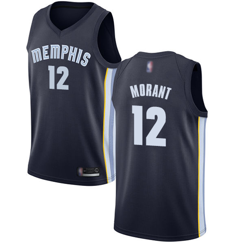 Grizzlies #12 Ja Morant Navy Blue Women's Basketball Swingman Icon Edition Jersey