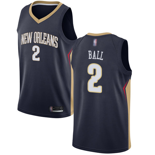 Pelicans #2 Lonzo Ball Navy Women's Basketball Swingman Icon Edition Jersey