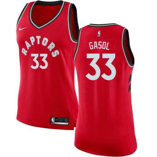 Nike Raptors #33 Marc Gasol Red Women's NBA Swingman Icon Edition Jersey