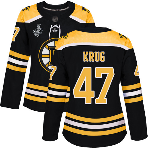Bruins #47 Torey Krug Black Home Authentic Stanley Cup Final Bound Women's Stitched Hockey Jersey