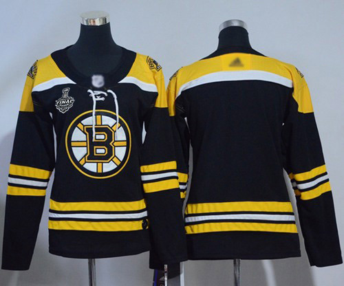 Bruins Blank Black Home Authentic Stanley Cup Final Bound Women's Stitched Hockey Jersey