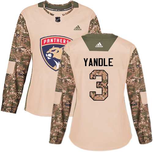Adidas Panthers #3 Keith Yandle Camo Authentic 2017 Veterans Day Women's Stitched NHL Jersey