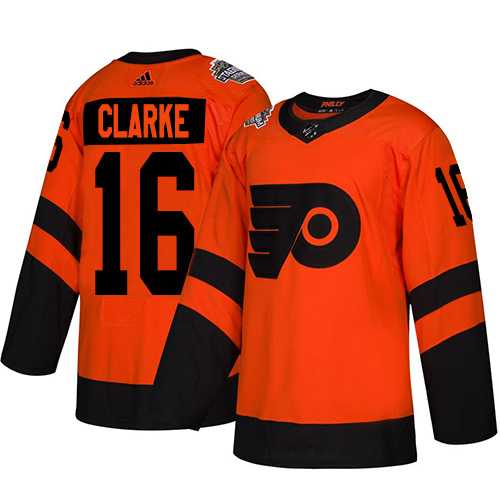 Adidas Flyers #16 Bobby Clarke Orange Authentic 2019 Stadium Series Women's Stitched NHL Jersey