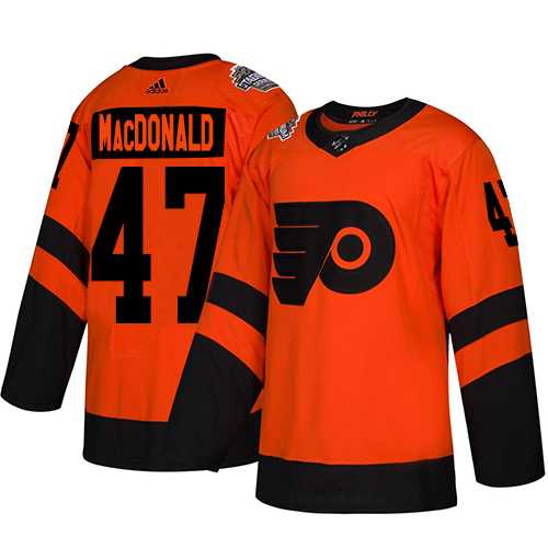 Adidas Flyers #47 Andrew MacDonald Orange Authentic 2019 Stadium Series Women's Stitched NHL Jersey