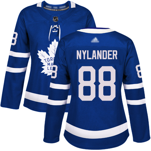 Maple Leafs #88 William Nylander Blue Home Authentic Women's Stitched Hockey Jersey