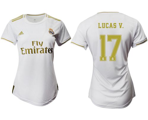 Women's Real Madrid #17 Lucas V. Home Soccer Club Jersey