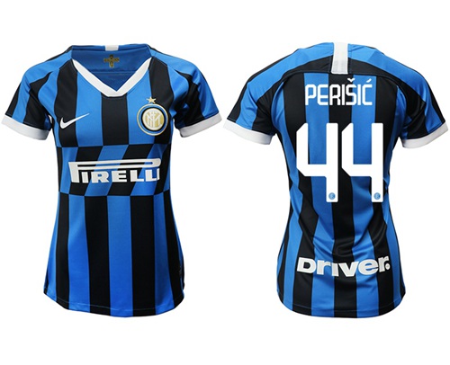 Women's Inter Milan #44 Perisic Home Soccer Club Jersey