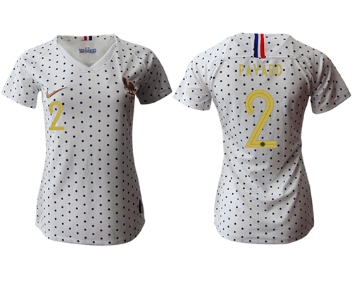 Women's France #2 Pavard Away Soccer Country Jersey