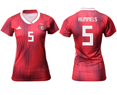 Women's Germany #5 Hummels Away Soccer Country Jersey