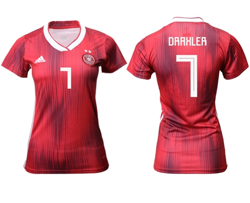 Women's Germany #7 Draxler Away Soccer Country Jersey
