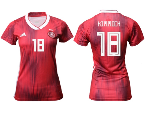 Women's Germany #18 Kimmich Away Soccer Country Jersey