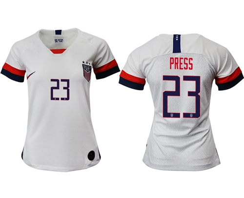 Women's USA #23 Press Home Soccer Country Jersey