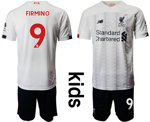 Liverpool #9 Firmino Away Kid Soccer Club Jersey