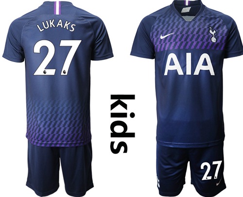Tottenham Hotspur #27 Lukaks Away Kid Soccer Club Jersey