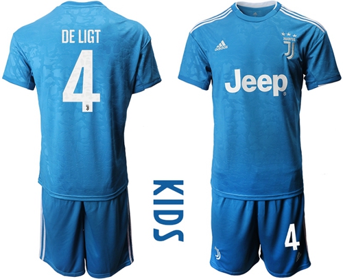 Juventus #4 De Ligt Third Kid Soccer Club Jersey