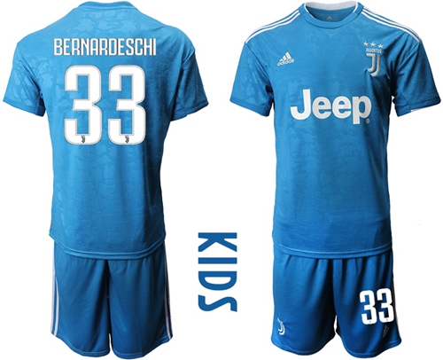 Juventus #33 Bernardeschi Third Kid Soccer Club Jersey