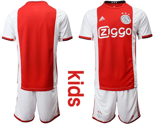 Ajax Blank Home Kid Soccer Club Jersey