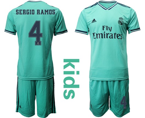 Real Madrid #4 Sergio Ramos Third Kid Soccer Club Jersey