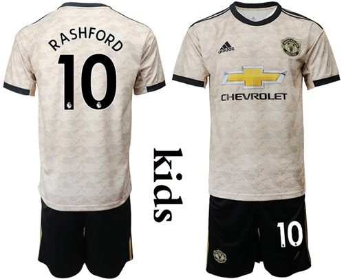 Manchester United #10 Rashford Away Kid Soccer Club Jersey