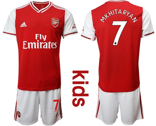 Arsenal #7 Mkhitaryan Home Kid Soccer Club Jersey