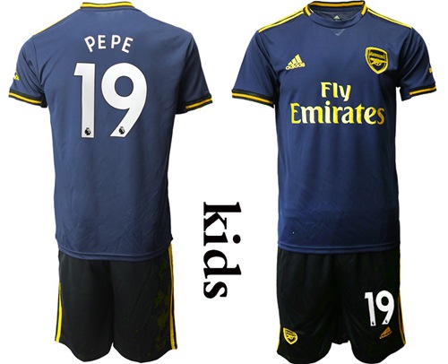 Arsenal #19 Pepe Third Kid Soccer Club Jersey