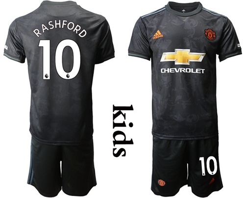 Manchester United #10 Rashford Third Kid Soccer Club Jersey