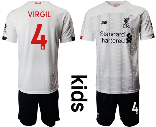 Liverpool #4 Virgil Away Kid Soccer Club Jersey