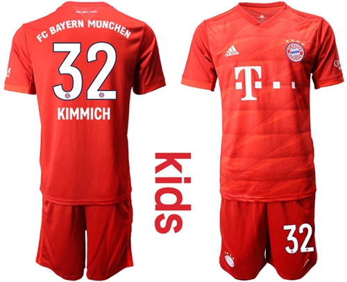 Bayern Munchen #32 Kimmich Home Kid Soccer Club Jersey