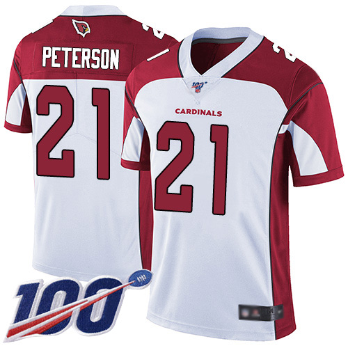 Cardinals #21 Patrick Peterson White Youth Stitched Football 100th Season Vapor Limited Jersey