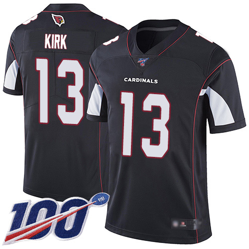 Cardinals #13 Christian Kirk Black Alternate Youth Stitched Football 100th Season Vapor Limited Jersey