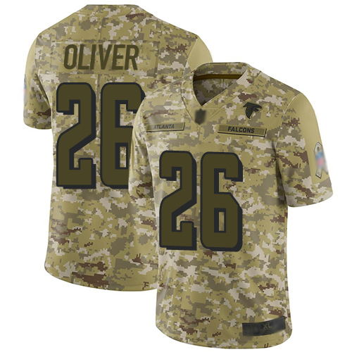 Falcons #26 Isaiah Oliver Camo Youth Stitched Football Limited 2018 Salute to Service Jersey